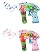 6 PCS Wind Up Bubble Guns for Kids, Light Up LED Bubble Shooters, Bubble Blowers with Bottle Solutions Included - Bulk Indoor Outdoor Toys Party Favors Gifts - No Batteries Required