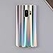 Samsung Galaxy S9 Case, EASEU Holographic Phone Case, Laser Beam Aura Glow Sparkle Bling Reflective Rainbow Super Slim Silver Soft TPU Protective Cover Case for Samsung Galaxy S9