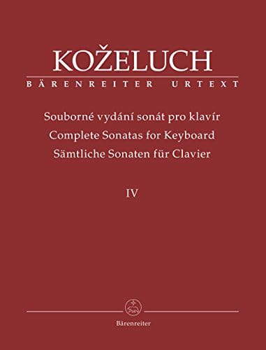 Kozeluch, Leopold - Complete Sonatas for Keyboard - Sonaten 38-50 by Barenreiter
