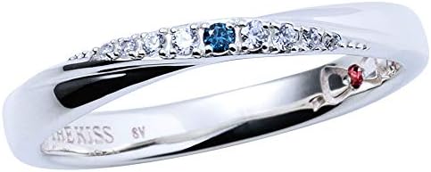 [ザ・キッス] THE KISS 【2020年 クリスマス限定】 2020-02RL-BDM 9号 ブルーダイヤモンド シルバー リング シンプル 結婚指輪 ペア レディース