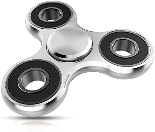 COPRO Anti-Anxiety Fidget Spinner Toy Helps Focusings EDC Focus Toy for Kids &amp; Adults - Best Stress Reducer Relieves ADHD Anxiety and Boredom Silver Plating