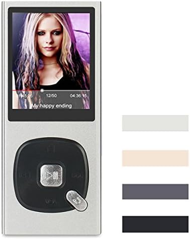 FecPecu MP3 Player, 8GB Metal Music Player Hi-Fi Sound 60 Hours Playback, Portable Updated Version Audio Player Expandable Up To 64GB (Silver)