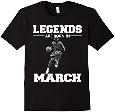 Mens Michael Shirt Jordan Legends Are Born In March Medium Black
