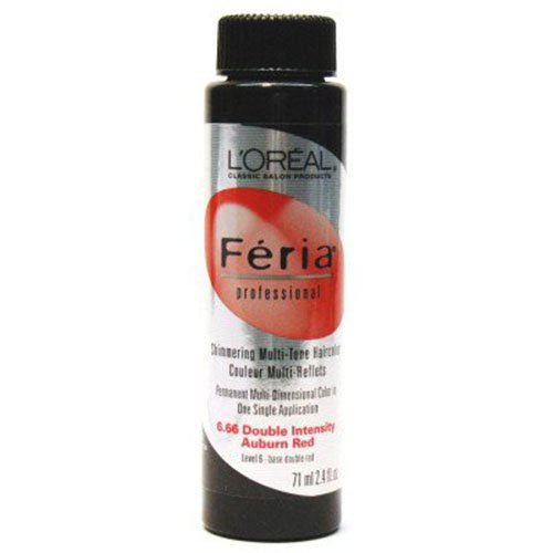 Loreal Feria Color #6.66 2.4oz Double Intensity Auburn Red