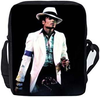 ULIIM Teenager Michael Jackson Shoulder Bag Casual Canvas Boy Girls Popular Shoulder Bag High Quality Practical Student Shoulder Bag