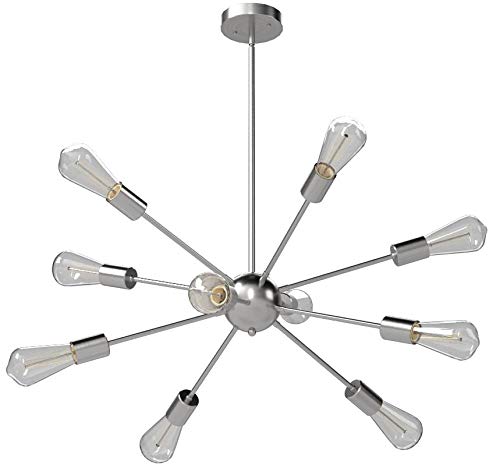 8 Lights Modern Sputnik Chandelier Lighting with Adjustable...
