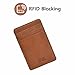 XAX RFID Blocking Thin Minimalist Magic Wallet, Vegetable Tan Leather (Tan)