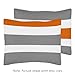 Gray, Orange and White Childrens, Teen 3 Piece Full / Queen Boys Stripe Bedding Set Collection