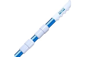Aquatix Pro Swimming Pool Pole, 12 Foot, Professional Grade, Extendable 3 Section 4-12ft Aluminium Telescopic Pole for Skimmer Nets, Vacuum Heads, Brushes, Grip & Lock, Strong Holding Power