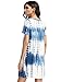 Romwe Loose Casual Short Sleeve Tie Dye Ombre Swing T-Shirt Tunic Dress