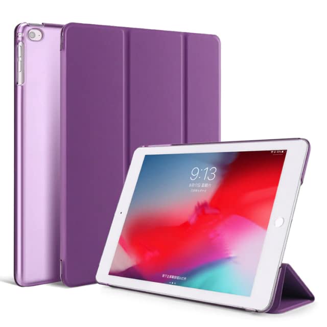 DV iPad 9.7 Inch 2017/2018 Smart Case Cover, Ultra Slim Lightweight Stand Case Shell with Translucent Back Cover, for Apple iPad 9.7 (Air, Air 2 2017, 2018) Auto Sleep&Wake (Purple) — image 1