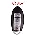 WFMJ Black Zinc Alloy 4 Buttons Leather Remote Key Cover Holder Fob For Nissan GT-R Armada 370Z Altima Cube Juke Maxima Murano Pathfinder Quest Rogue Sentra Versa