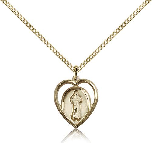 Divine Mercy Medals - Gold Plated Divine Mercy Pendant Including 18 Inch Necklace
