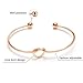 CHICNOW Wedding Party Proposal Maid of Honor Rose Gold Tie the Knot Bracelet (Rose Gold Set of 4)