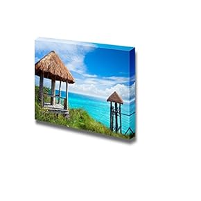 Canvas Prints Wall Art - Beautiful Scenery/Landscape Isla Mujeres Caribbean Sea Mexico | Modern Wall Decor/Home Decoration Stretched Gallery Canvas Wrap Giclee Print & Ready to Hang - 12" x 18"
