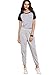 SweatyRocks Women's French Terry Jogger Pants Elastic Cuff Pocket Sweatpants