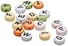 Darice Acrylic Round-Assorted Colors with Black Letters Alphabet Beads
