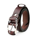 Whippy Fashion Genuine Leather Belt for Women Designer Ladies Belt with Golden Buckle