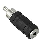 InstallerParts RCA Plug to 3.5mm (1/8") Mono Jack Adapter - Black - Well-Constructed