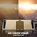 PIXNOR Durable Anti Glare Anti-dazzle Clip-on Auto Car Sun Visor Mirror Sun Shield