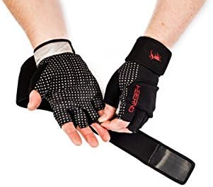 Premium Training Gloves for Men and Women with wrist support by HIBERNO, Comfortable grip for Gymnastics, Weightlifting, Pull Ups, Climbing, Training and Exercise (Small)