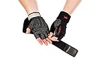 PREMIUM TRAINING GLOVES for Men and Women with wrist support by HIBERNO, Comfortable grip for Gymnastics, Weightlifting, Pull Ups, Climbing, Training and Exercise (Small)