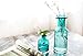Mkono Blue Flower Vase Decorative Art Glass Home Decor Set of 2, Blue