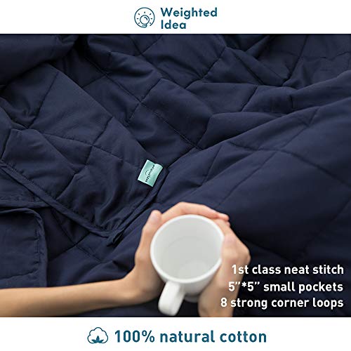 Weighted Idea Weighted Blanket 15 lbs 60''x80'' for Adults (Soft Fabric
