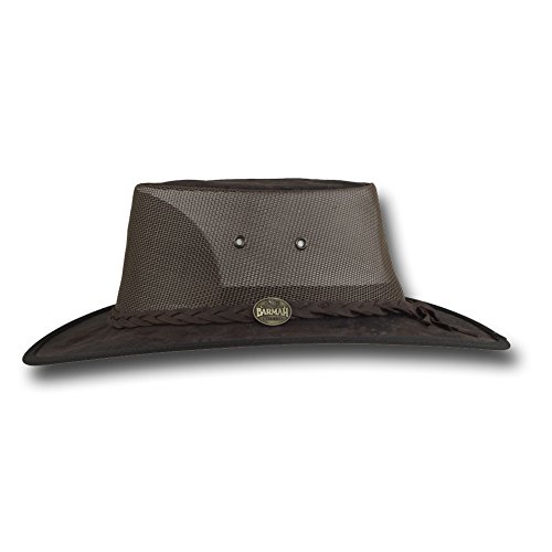 Barmah Hats Kangaroo Cooler Leather Hat 1038HS / 1038BC - Brown Crackle - Small