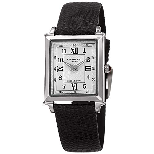 Bruno Magli Women's Valentina Romana Swiss Quartz Tank Shaped Italian Leather Strap Watch
