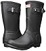 Hunter Womens Original Short Black Matte Rain Boot, 9 B(M) US