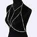 Nightclub Party Body Chain ,Prettymenny Women Jewelry Bikini Waist Gold Belly Beach Harness Slave Necklace (Silver)