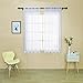 HOLKING Rod Pocket Sheer Curtains 63 inch for Bedroom Living Room Window Treatment Set White Curtains,2 Panels Each is 52 inches Wide by 63 inches Long