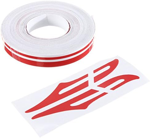 Alamor 1/2Inch Pin Striping Stripe Vinyl Tape Decals Stickers 12Mm compatible with Cars Motorcycles-Red