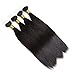 CCOLLEGE 8A Brazilian Virgin Human Hair 4 Bundles Straight Wave Weft 100% Real Human Hair Extensions Natural Color (12 14 16 18)