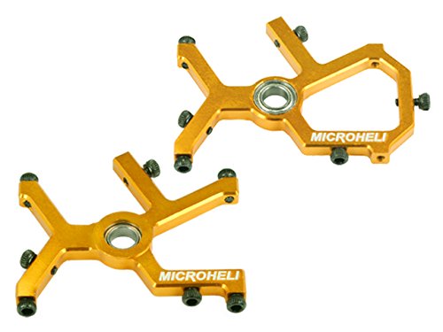 Microheli 7075 Aluminum Main Shaft Bearing Block (GOLD) - BLADE 180 CFX