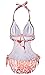 Eomenie Women's One-Piece Padding Slim Swimsuit Bathing Suit Swimwear (L/US:12-14, Orange)