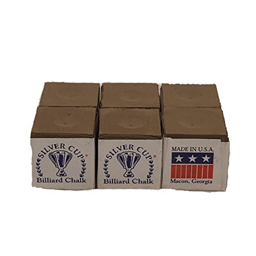 Silver Cup Half Dozen Brown Pool Cue Chalk
