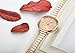 Jechin Fashion Women's Rose Gold-Tone Bracelet Watch and Charm Rose Gold Bracelet Set