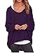 ZANZEA Women's Off-Shoulder Batwing Sleeve Blouse Casual Loose Oversized Baggy T-Shirt Sweater Pullover Top