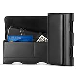 LG G6/ LG G6 Plus Holster Case, Mopaclle Premium Leather Case with Belt Clip Loops Cell Phone Pouch with ID Card Cover for LG G5 / LG G4 / LG K10 (2017) / LG K20 V/LG K20 Plus/LG V5/ LG Grace