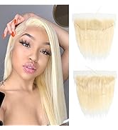 UNEED 613 Frontal 13x4 Lace Blonde Frontal Ear To Ear Straight Brazilian Virgin Remy Human Hair E...