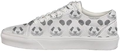 Panda Head womens Fashion Canvas Skate Sneakers