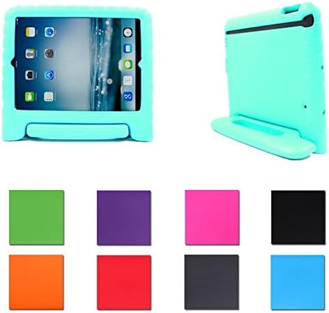 iPad Mini Case,AGRIGLEER [Kids Series]Shock Proof Convertible Handle Light Weight Super Protective Stand Cover Case for Apple iPad Mini /Mini 2/Mini 3 (Teal)