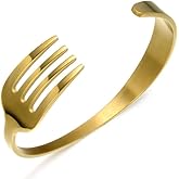 Purple Myrtle Gold Colored Fork Bracelet for Women Little Mermaid Style Fork Hairbrush Cuff