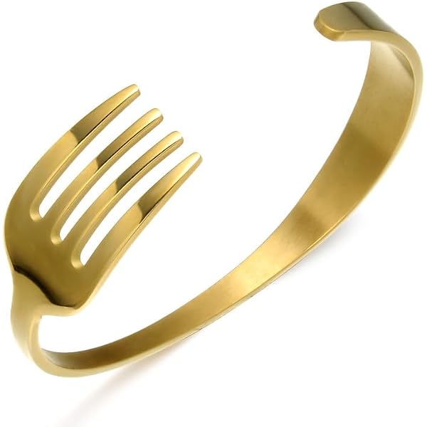 AOCHEE Fork Bracelet - Stainless Steel Cuff Bangle For Men & Women, Adjustable, Hypoallergenic - View #8