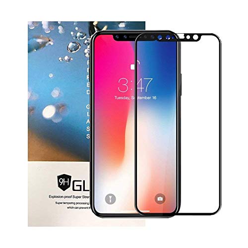 iPhone X Screen Protector, Tiamat Carbon Fiber 3D Curved Edge Full Coverage iPhone X Tempered Glass Screen Protector [3D Touch] [Anti-Scratch] [HD Clear] Screen Protector