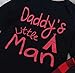 Valentines Baby Boys Girls Clothes Daddy's Little Man Print Bodysuit Outfits Clothes Set With Hat