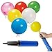 Dove 50 Mega Pack Premium Quality Assorted 18 inch Large Neon Punch Balloons with Pump Included for Easy Inflation (18 Inch, 50 Pcs)