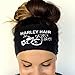 Tenworld Women Headband Elastic Hair Band Sweatband for Sports or Fashion, Yoga (Black, Harley Hair)
